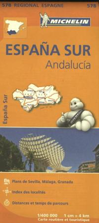 MICHELIN WEGENKAART 578 SPANJE ZUID - ANDALUCIA