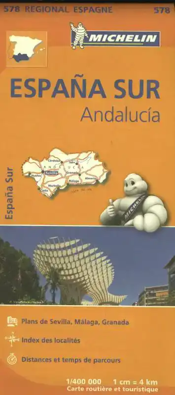 MICHELIN WEGENKAART 578 SPANJE ZUID - ANDALUCIA