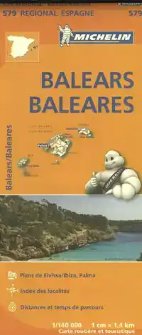 MICHELIN WEGENKAART 579 BALEARS / BALEAREN