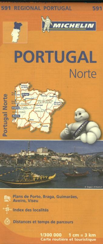 MICHELIN WEGENKAART 591 PORTUGAL NOORD