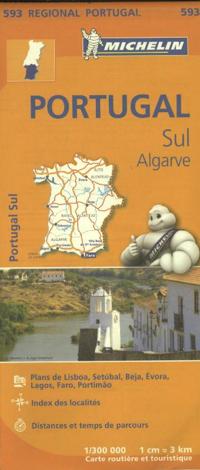 MICHELIN WEGENKAART 593 PORTUGAL ZUID - ALGARVE
