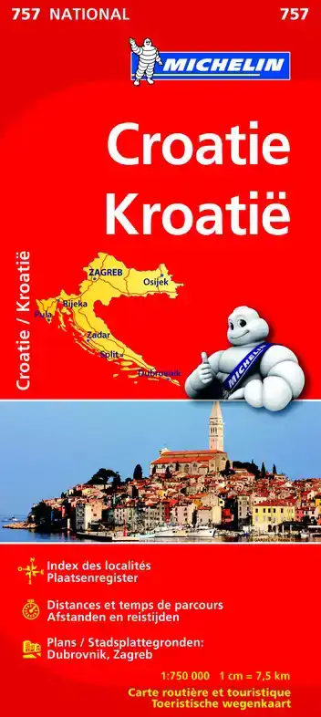 MICHELIN WEGENKAART 757 KROATIE