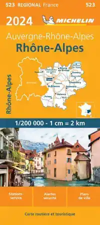 MICHELIN WEGENKAART 523 RHONE-ALPES 2024