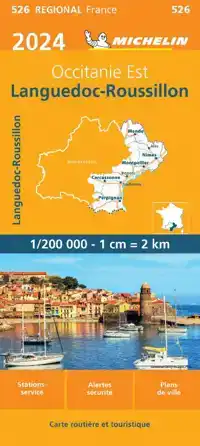 MICHELIN WEGENKAART 526 LANGUEDOC-ROUSSILLON 2024