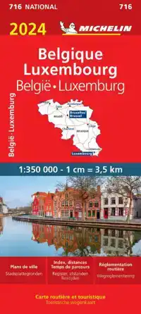 MICHELIN WEGENKAART 716 BELGIE & LUXEMBURG 2024