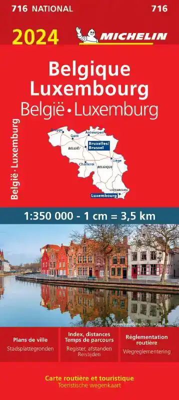 MICHELIN WEGENKAART 716 BELGIE & LUXEMBURG 2024