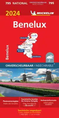 MICHELIN WEGENKAART 795 BENELUX 2024 SCHEURVAST