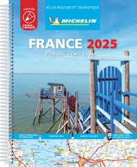FRANCE 2025 - TOURIST & MOTORING ATLAS LAMINATED SPIRAL