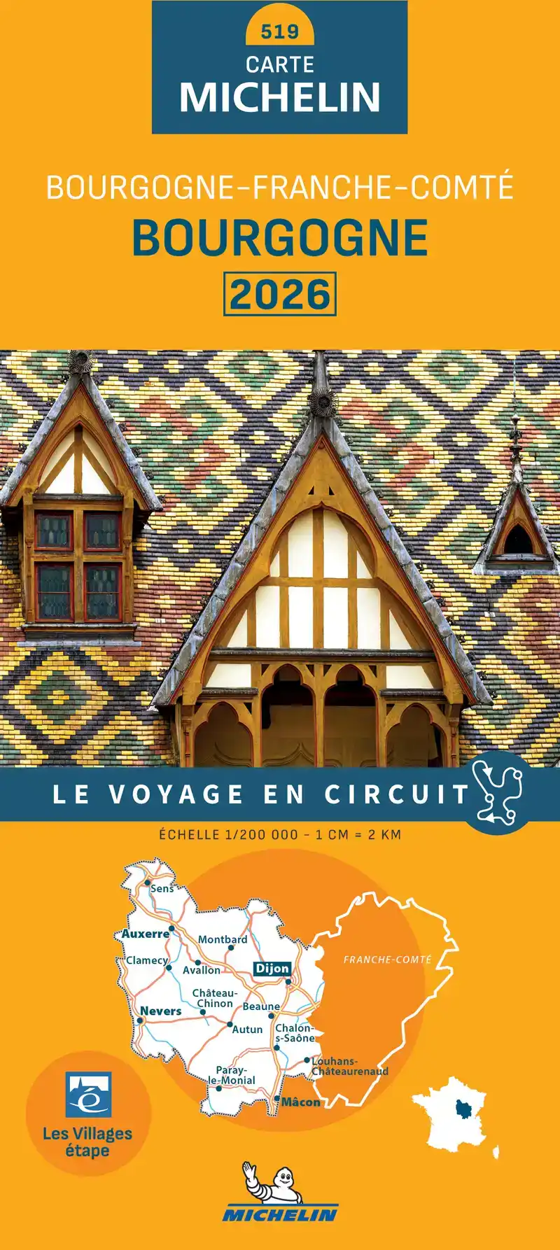 MICHELIN WEGENKAART 519 BOURGOGNE 2026