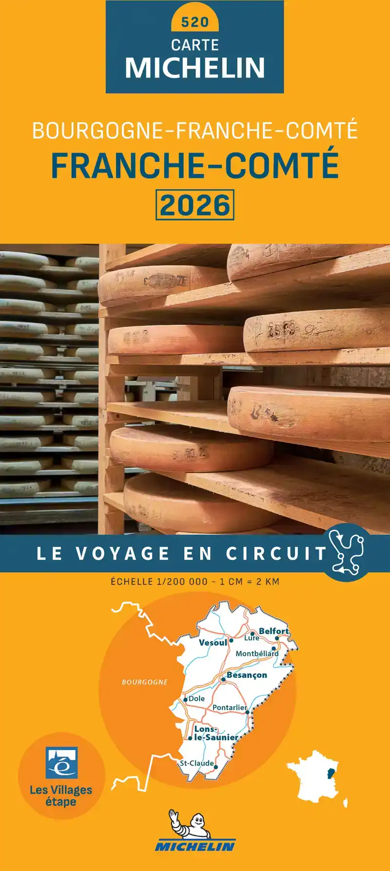 MICHELIN WEGENKAART 520 FRANCHE-COMTE 2026