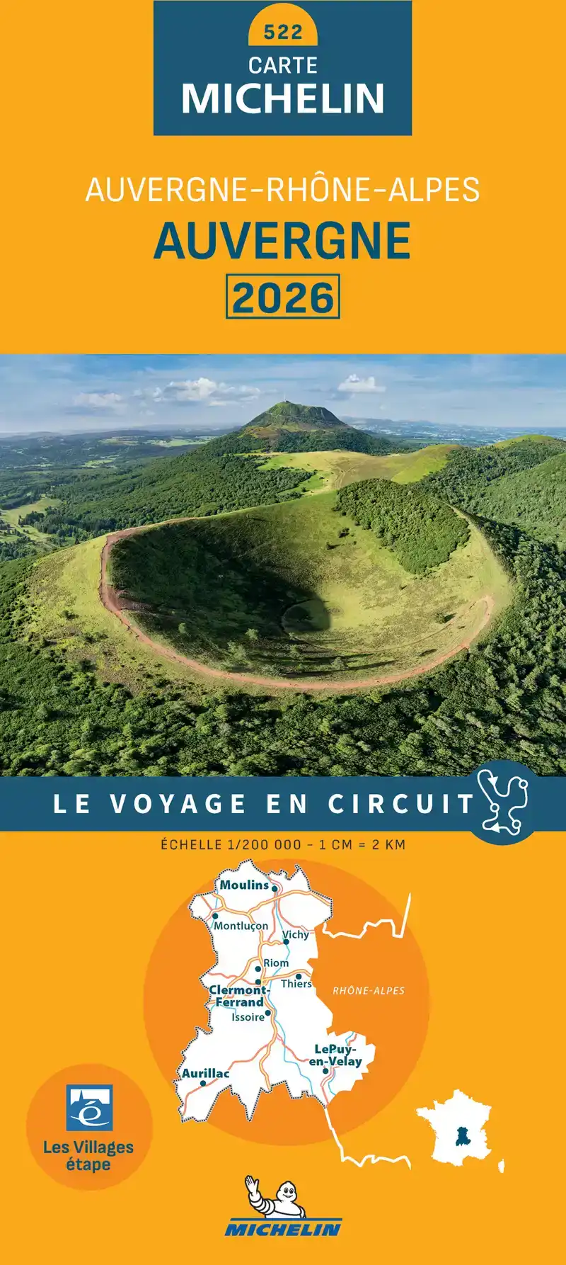 MICHELIN WEGENKAART 522 AUVERGNE 2026