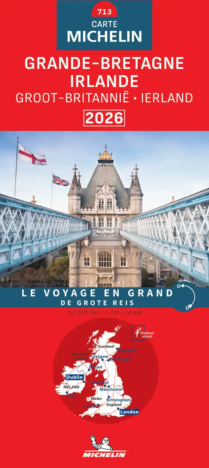 MICHELIN WEGENKAART 713 GROOT-BRITTANIE 2026
