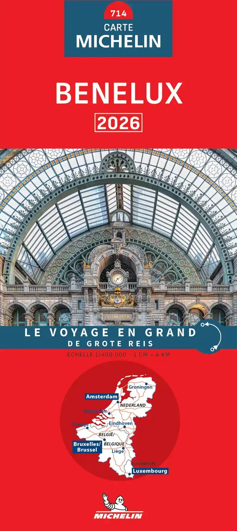 MICHELIN WEGENKAART 714 BENELUX 2026