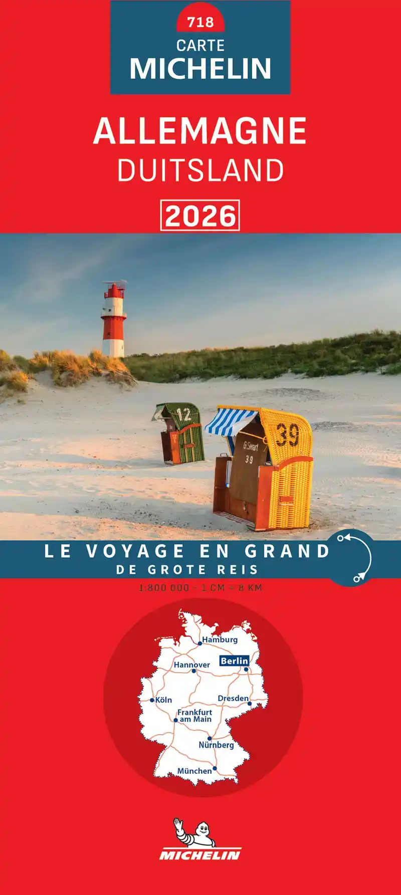 MICHELIN WEGENKAART 718 DUITSLAND 2026
