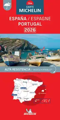 MICHELIN WEGENKAART 794 SPANJE/PORTUGAL SCHEURVAST 2026