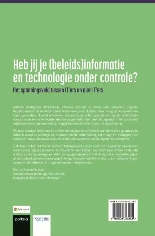 HEB JIJ JE BELEIDSINFORMATIE EN TECHNOLOGIE ONDER CONTROLE?