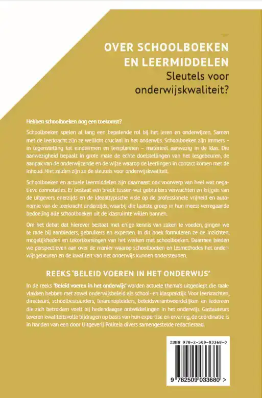 OVER SCHOOLBOEKEN EN LEERMIDDELEN