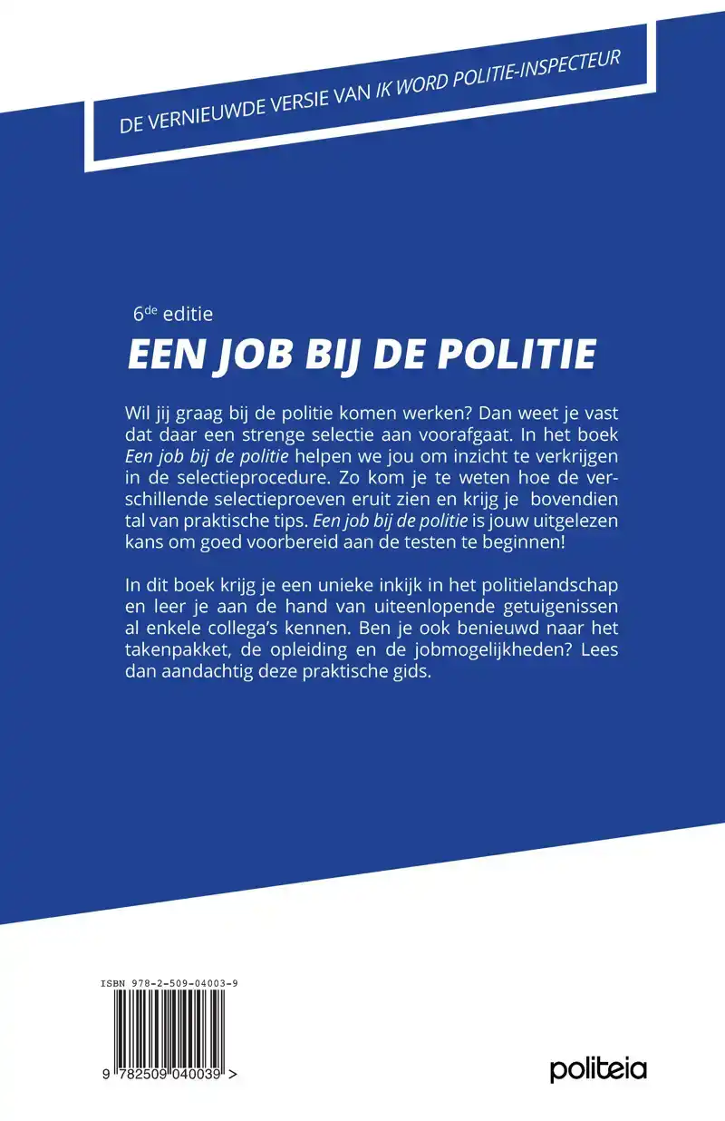 EEN JOB BIJ DE POLITIE | 6DE EDITIE