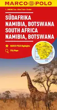 SOUTH AFRICA, NAMIBIA & BOTSWANA MARCO POLO MAP