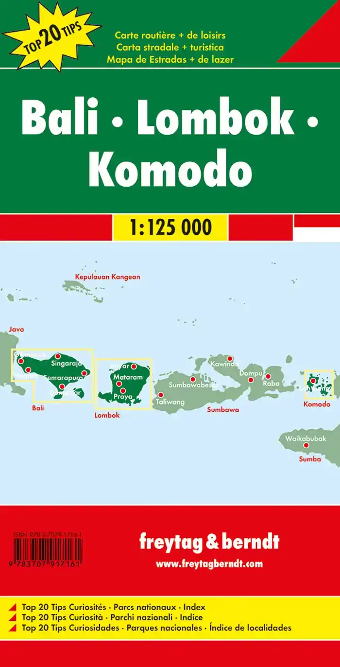 F&B WEGENKAART BALI, LOMBOK, KOMODO