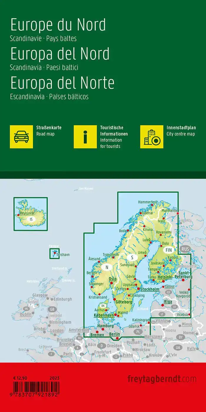 F&B WEGENKAART NOORD-EUROPA - SCANDINAVIE