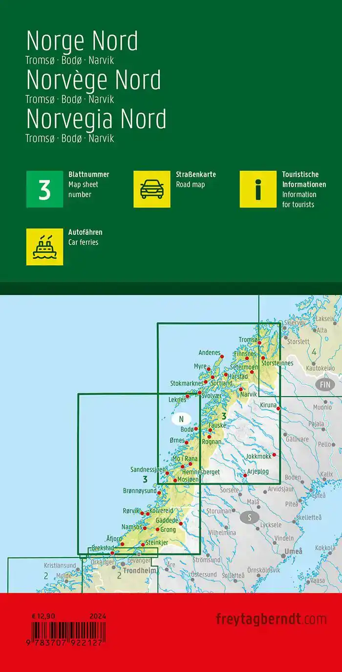 F&B WEGENKAART NOORWEGEN 3 - NOORD - NARVIK