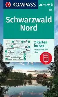 KOMPASS WK886 SCHWARZWALD NORD, ZWARTE WOUD NOORD