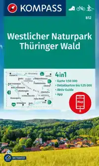 KOMPASS WK812 WESTLICHER NATURPARK THURINGER WALD