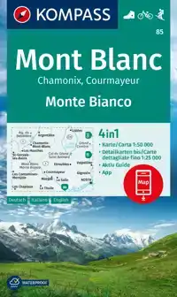 KOMPASS WK85 MONT BLANC, CHAMONIX, COURMAYEUR