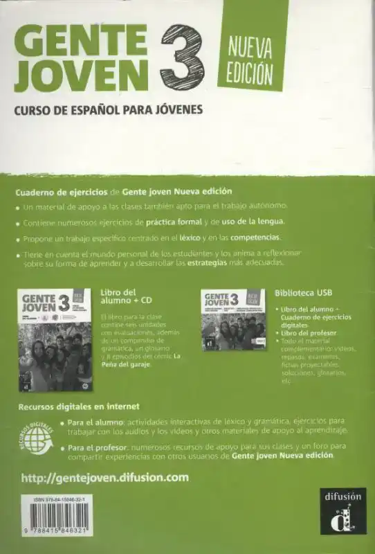 GENTE JOVEN 3 - CUADERNO DE EJERCICIOS