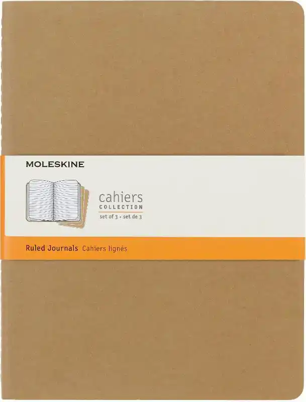 MOLESKINE SCHRIFT SET XL - LIJN - KRAFT