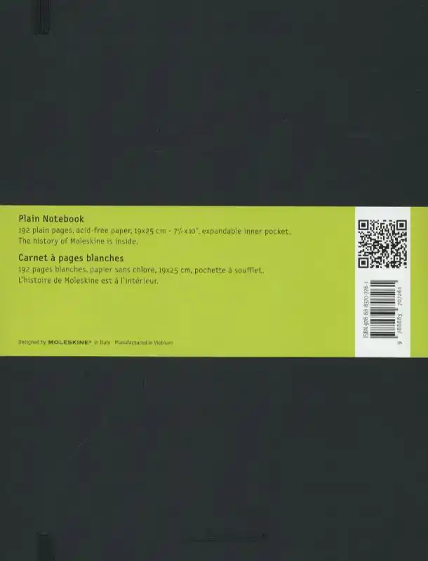 MOLESKINE SOFT EXTRA LARGE PLAIN NOTEBOOK BLACK
