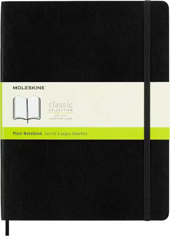 MOLESKINE SOFT EXTRA LARGE PLAIN NOTEBOOK BLACK