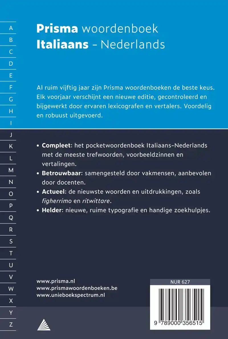 PRISMA WOORDENBOEK ITALIAANS-NEDERLANDS