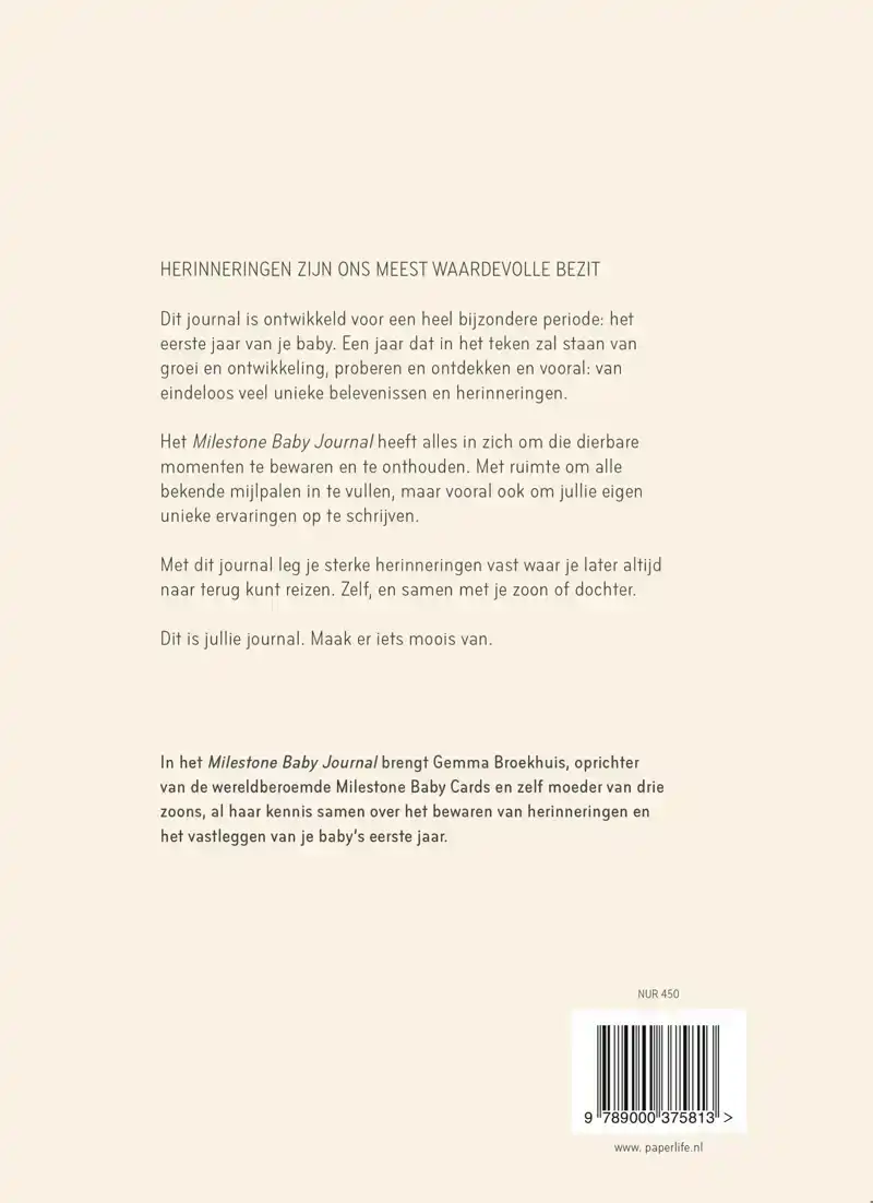 MILESTONE BABY JOURNAL