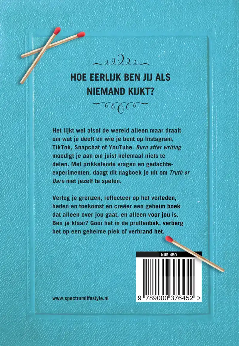 BURN AFTER WRITING