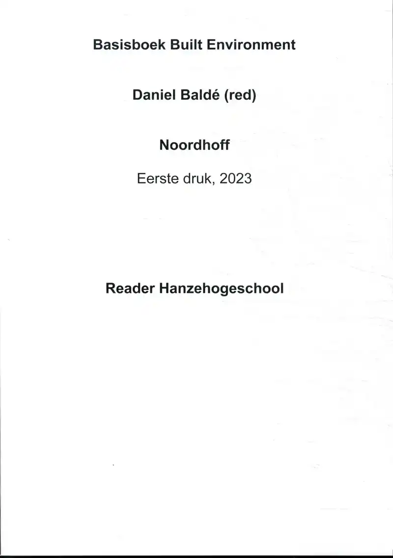 BUILT ENVIRONMENT - BOM HANZEHOGESCHOOL