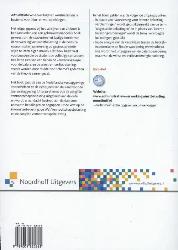 ADMINISTRATIEVE VERWERKING VAN WINSTBELASTING