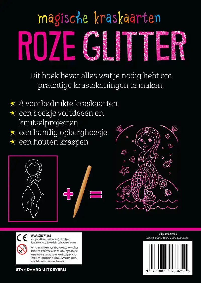 MAGISCHE KRASKAARTEN: ROZE GLITTER
