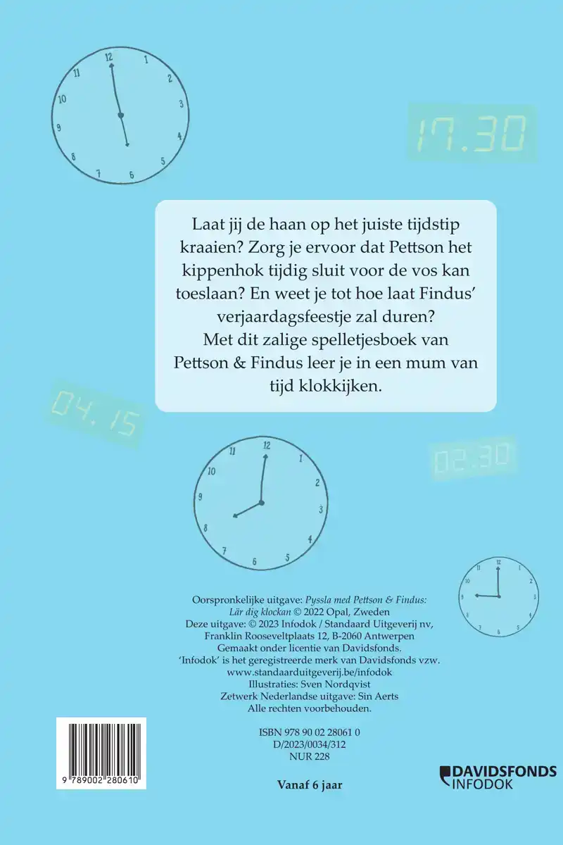 PETTSON EN FINDUS LEREN KLOKKIJKEN