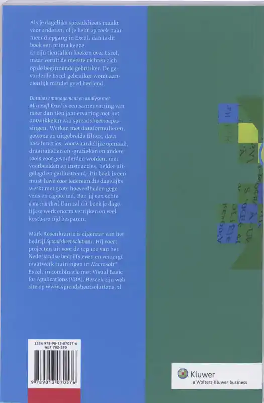 DATABASE MANAGEMENT EN ANALYSES MET MICROSOFT EXCEL