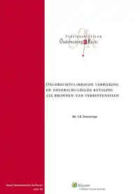 ONGERECHTVAARDIGDE VERRIJKING EN ONVERSCHULDIGDE BETALING AL