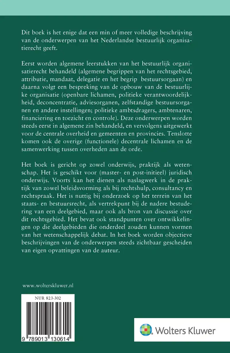 BESTUURLIJK ORGANISATIERECHT