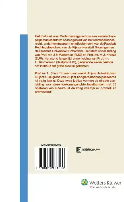 DE TOEKOMST VAN HET ONDERNEMINGSRECHT