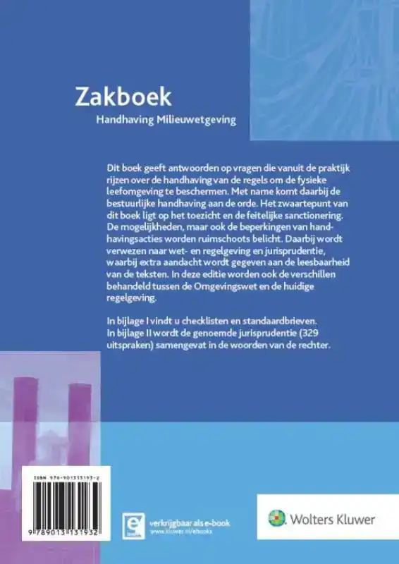ZAKBOEK HANDHAVING MILIEUWETGEVING 2016