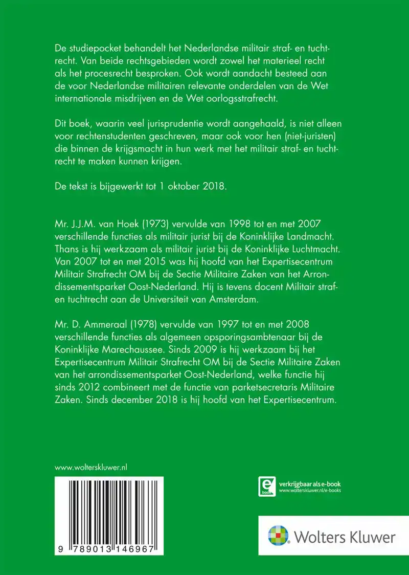 MILITAIR STRAF- EN TUCHTRECHT