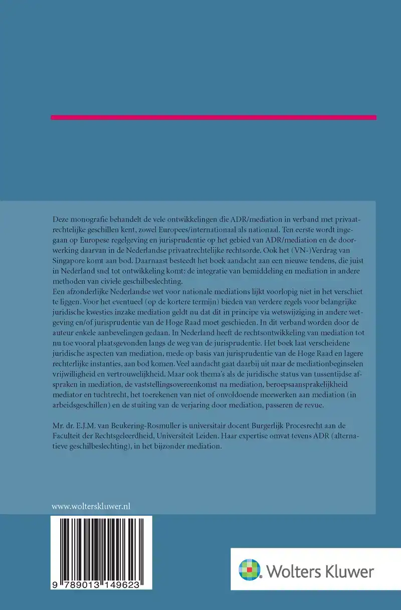 MEDIATION IN JURIDISCH PERSPECTIEF