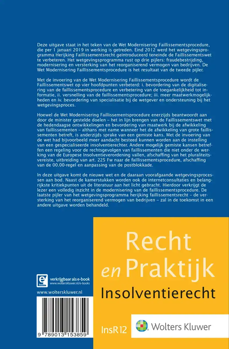 DE HERIJKING VAN HET FAILLISSEMENTSRECHT-DE PIJLER MODERNISE