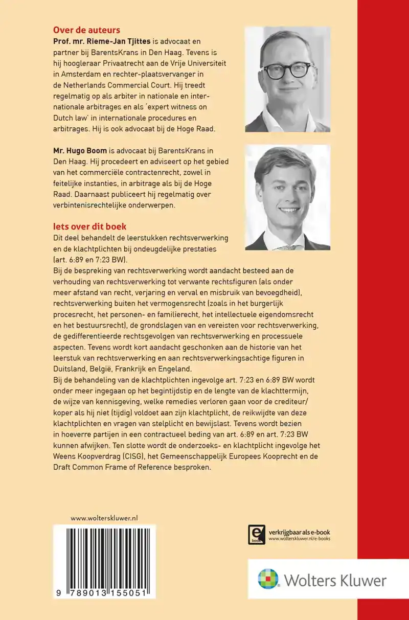 RECHTSVERWERKING EN KLACHTPLICHTEN