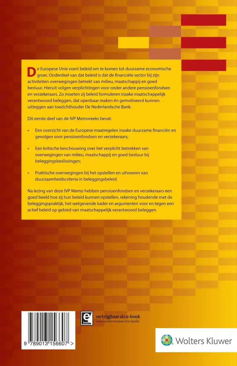 PENSIOENFONDS, VERZEKERAAR EN MAATSCHAPPELIJK VERANTWOORD BE
